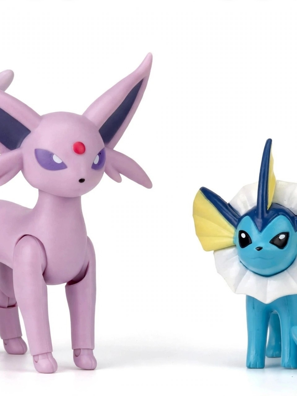 Espeon and Vaporeon Kids Toy Figures - Pink and Blue